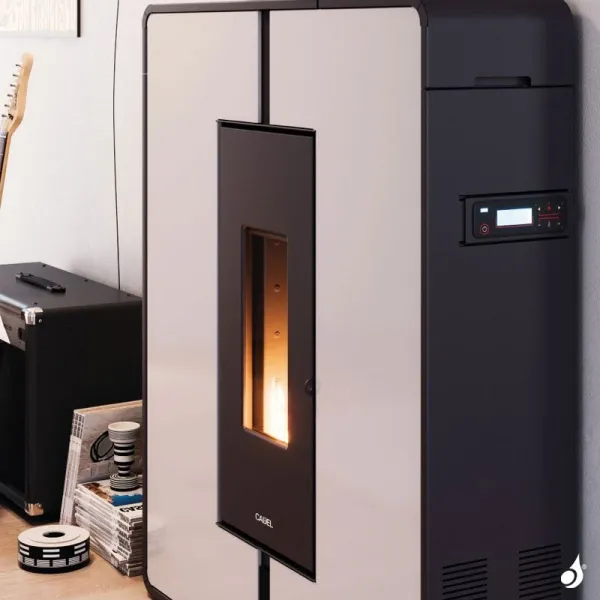 Poêle à Granulés Canalisable CADEL Tile Plus 10 Puissance 10kW WiFi Sortie Fumée Post. Sup. Ou Latérale – Image 3