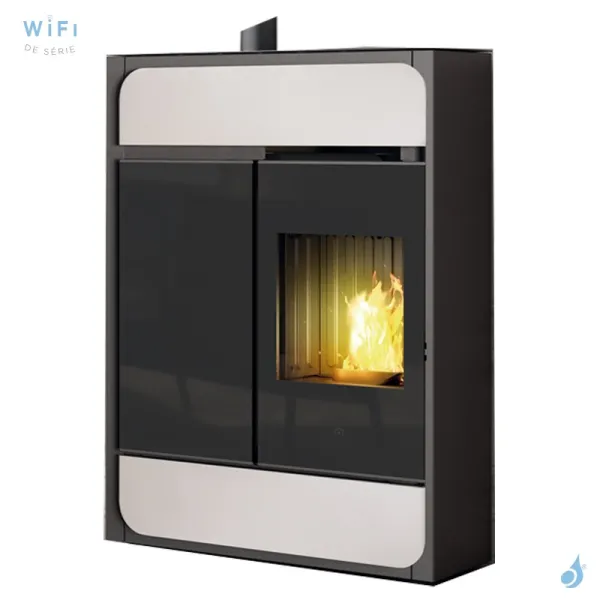 Poêle à Granulés Canalisable Edilkamin Bild Up Puissance 9.1kW Sortie Fumée Supérieure Ø8 Cm
