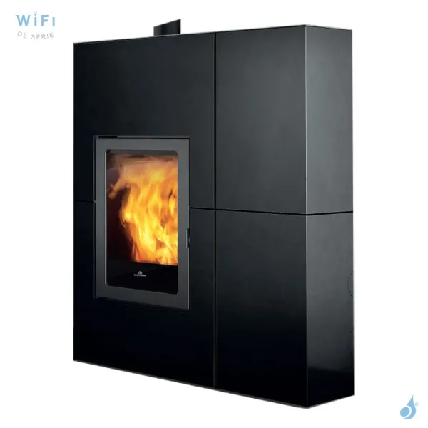 Poêle à Granulés Canalisable Edilkamin Blade 12++ Evo Puissance 12.1kW Sortie Fumée Supérieure Ø8 Cm