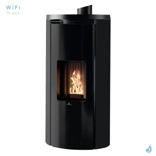 Poêle à Granulés Canalisable Edilkamin Celia AT Plus Puissance 9.6kW Sortie Fumée Supérieure Ø8 Cm