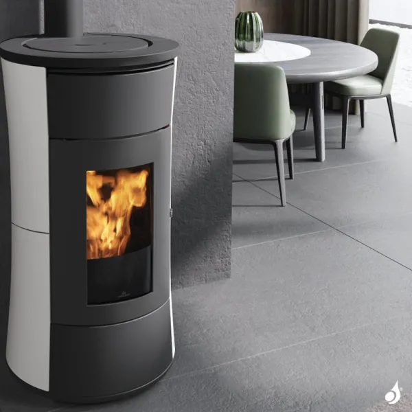 Poêle à Granulés Canalisable Edilkamin Cherie 9 Evo ATC Puissance 9kW Sortie Fumée Coaxiale Ø8/13 Cm – Image 4