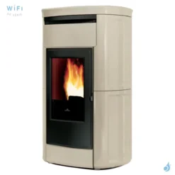 Poêle à Granulés Canalisable Edilkamin Kira2 Evo Puissance 12.6kW Sortie Fumée Postérieure Ø8 Cm