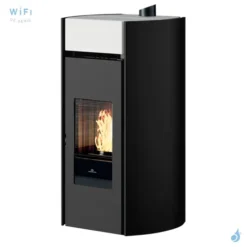 Poêle à Granulés Canalisable Edilkamin Myrna Q Plus Puissance 12.3kW Sortie Fumée Supérieure Ø8 Cm