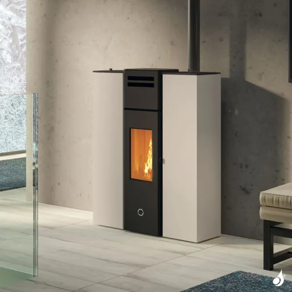 Poêle à Granulés Canalisable EK63 Cell80+ Puissance 7.7kW Sortie Fumée Supérieure Ø8cm – Image 3