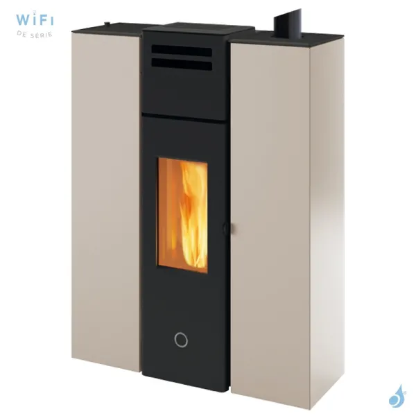 Poêle à Granulés Canalisable EK63 Cell80+ Puissance 7.7kW Sortie Fumée Supérieure Ø8cm