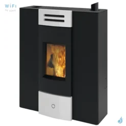 Poêle à Granulés Canalisable EK63 Dub100++ Puissance 10.1kW Sortie Fumée Postérieure Ø8cm