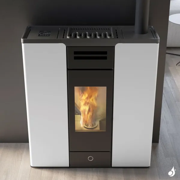 Poêle à Granulés Canalisable EK63 Entity90+ Puissance 8.7kW Sortie Fumée Supérieure Ø8cm – Image 3