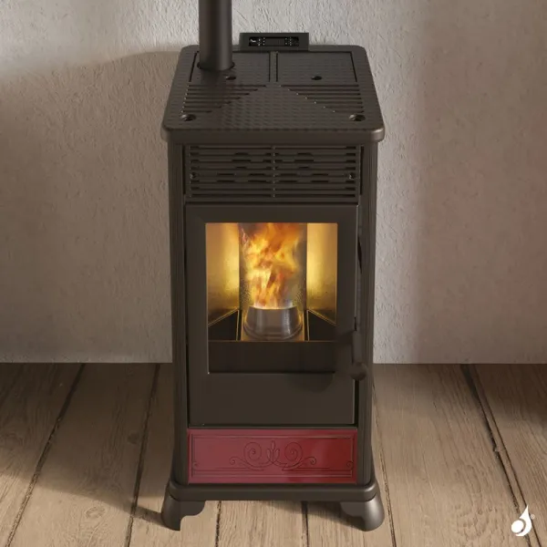 Poêle à Granulés Canalisable EK63 Maison80+ Puissance 8kW Sortie Fumée Postérieure Ou Supérieure Ø8cm – Image 3