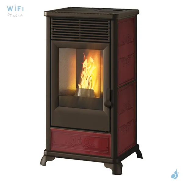 Poêle à Granulés Canalisable EK63 Maison80+ Puissance 8kW Sortie Fumée Postérieure Ou Supérieure Ø8cm