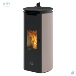 Poêle à Granulés Canalisable EK63 Tweed90+ Puissance 9.2kW Sortie Fumée Supérieure Ø8cm