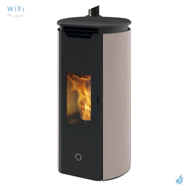 Poêle à Granulés Canalisable EK63 Tweed90+ Puissance 9.2kW Sortie Fumée Supérieure Ø8cm