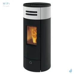 Poêle à Granulés Canalisable EK63 Yung130++ Puissance 12.5kW Sortie Fumée Postérieure Ø8cm