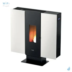 Poêle à Granulés Canalisable étanche CADEL Wall Plus 10 Puissance 10kW WiFi Sortie Fumée Post. Sup. Ou Latérale