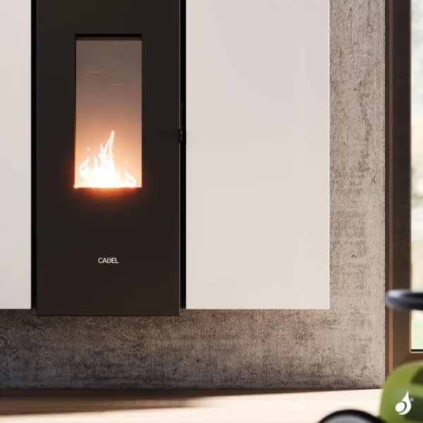 Poêle à Granulés Canalisable étanche CADEL Wall Plus 10 Puissance 10kW WiFi Sortie Fumée Post. Sup. Ou Latérale – Image 4