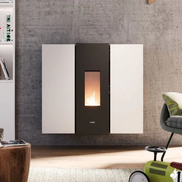 Poêle à Granulés Canalisable étanche CADEL Wall Plus 10 Puissance 10kW WiFi Sortie Fumée Post. Sup. Ou Latérale – Image 5