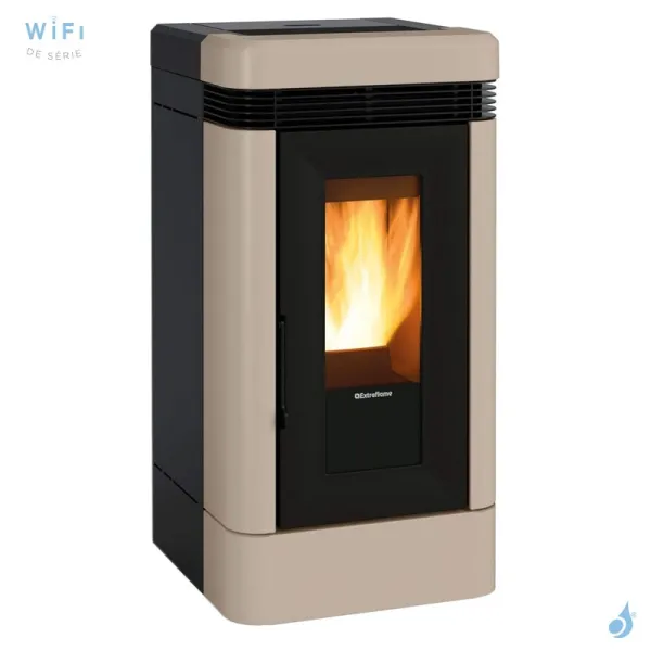 Poêle à Granulés Canalisable Extraflame Lucia Plus Puissance 12.0kW WiFi Sortie Fumée Postérieure