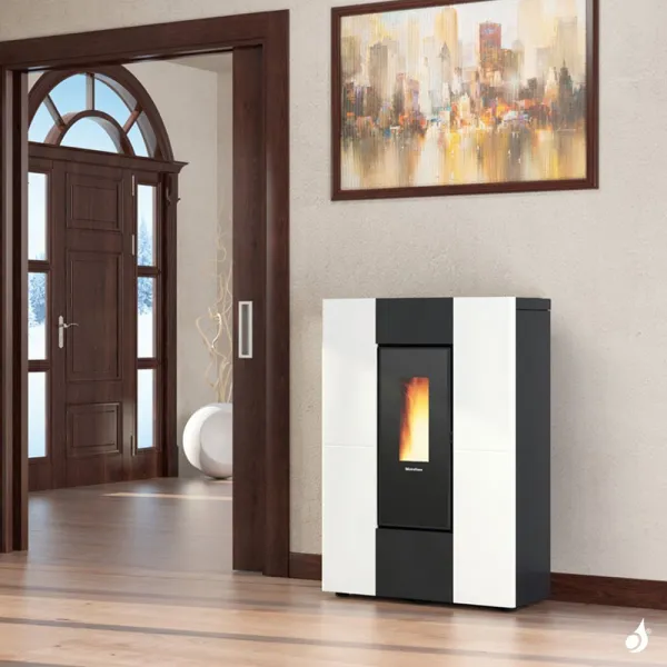 Poêle à Granulés Canalisable Extraflame Marilena Plus 5.0 Puissance 8.0kW Sortie Fumée Post/Sup/Lat.G – Image 4