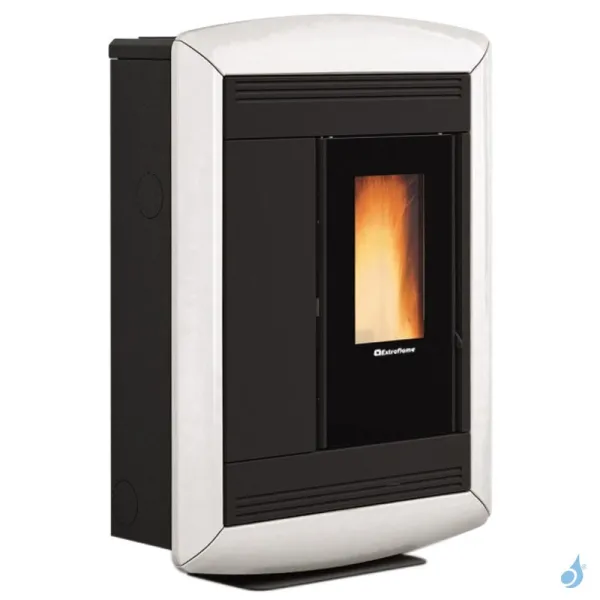 Poêle à Granulés Canalisable Extraflame Souvenir Plus Lux 5.0 Puissance 10kW Sortie Fumée Post/Sup/Lat.D
