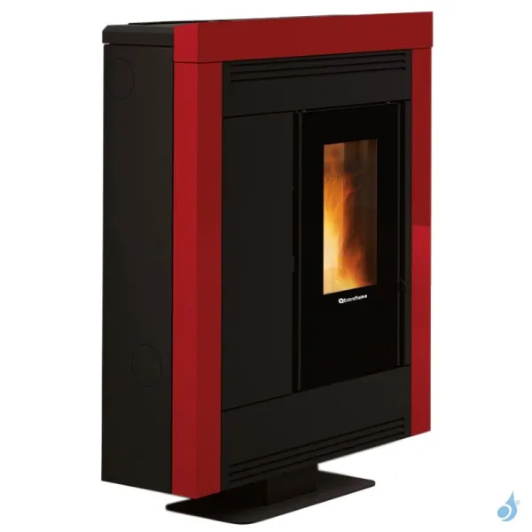 Poêle à Granulés Canalisable Extraflame Souvenir Plus Steel 5.0 Puissance 10kW Sortie Fumée Post/Sup/Lat.D