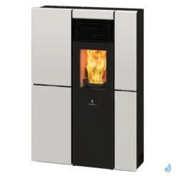 Poêle à Granulés Canalisable Ravelli Olivia Steel Puissance 9.4kW Sortie Fumée Postérieure