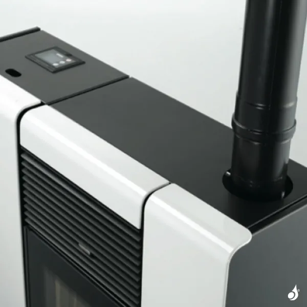 Poêle à Granulés Canalisable Ravelli Olivia Steel Puissance 9.4kW Sortie Fumée Postérieure – Image 4