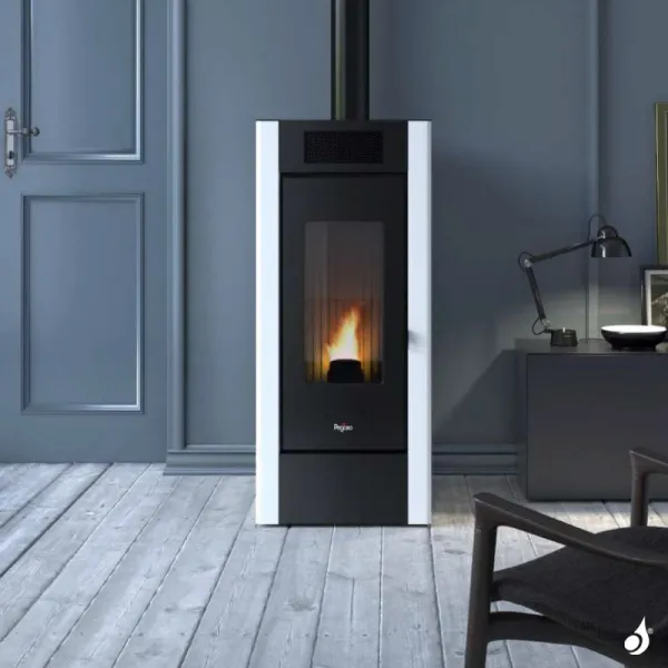 Poêle à Granulés Canalissable Pegaso Spark 11 Puissance 10.5kW Sortie Fumée Postérieure Ø 80 Mm – Image 3