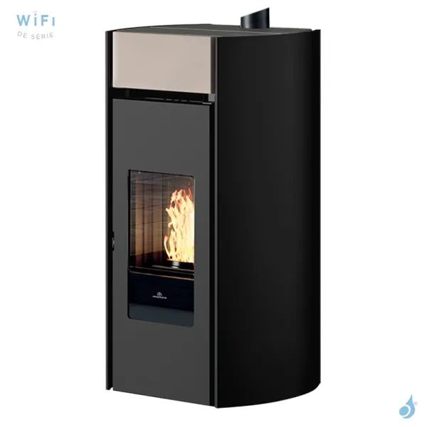 Poêle à Granulés Edilkamin Myrna Q Puissance 10kW Sortie Fumée Supérieure Ø8 Cm