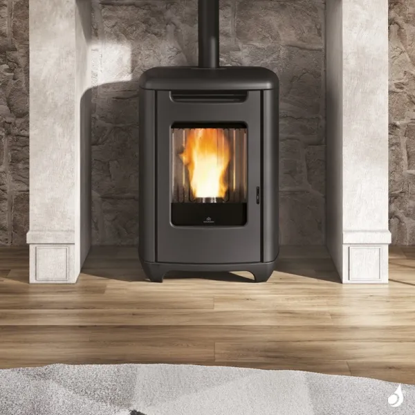 Poêle à Granulés Edilkamin Sense 6 Puissance 5.4kW Sortie Fumée Supérieure Ø8 Cm – Image 6