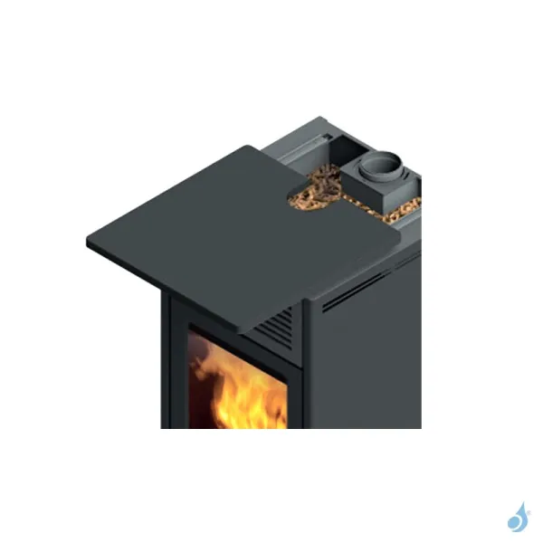 Poêle à Granulés Edilkamin Slide2 5 Up Puissance 5.1kW Sortie Fumée Supérieure Ø8 Cm – Image 4