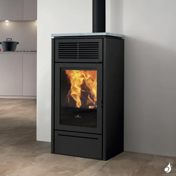 Poêle à Granulés Edilkamin Slide2 7 Up Puissance 6.9kW Sortie Fumée Supérieure Ø8 Cm – Image 5