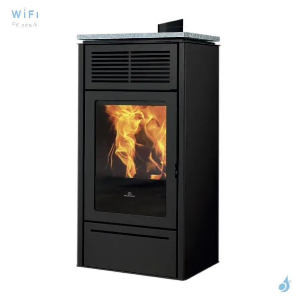 Poêle à Granulés Edilkamin Slide2 7 Up Puissance 6.9kW Sortie Fumée Supérieure Ø8 Cm