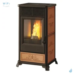 Poêle à Granulés EK63 Maison80 Puissance 8.2kW Sortie Fumée Postérieure Ou Supérieure Ø8cm