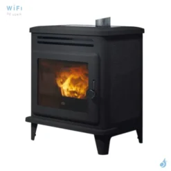 Poêle à Granulés En Fonte EDILKAMIN Lille 8 Up Puissance 8.1kW Sortie Fumée Supérieure Ø8 Cm