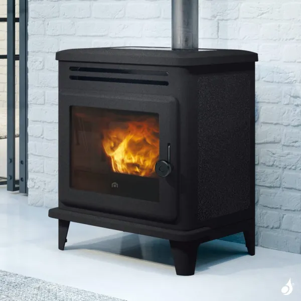 Poêle à Granulés En Fonte EDILKAMIN Lille 8 Up Puissance 8.1kW Sortie Fumée Supérieure Ø8 Cm – Image 4