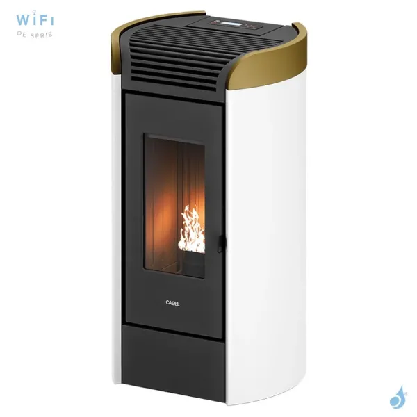 Poêle à Granulés étanche CADEL Fenice 11 Puissance 10.5kW WiFi Sortie Fumée Postérieure Ou Supérieure