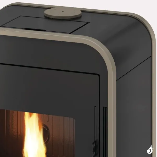 Poêle à Granulés étanche CADEL Frame 9 Air Ventilé Puissance 9.3kW WiFi Sortie Fumée Postérieure – Image 2