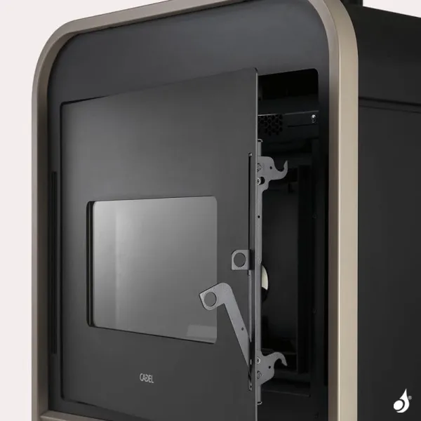 Poêle à Granulés étanche CADEL Frame 9 Air Ventilé Puissance 9.3kW WiFi Sortie Fumée Postérieure – Image 3