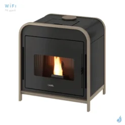 Poêle à Granulés étanche CADEL Frame 9 Air Ventilé Puissance 9.3kW WiFi Sortie Fumée Postérieure