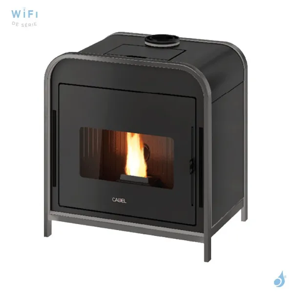 Poêle à Granulés étanche CADEL Frame 9 Up-Twin Air Ventilé Puissance 9.3kW WiFi Sortie Fumée Coaxiale Ø8/13cm