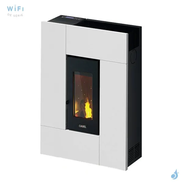 Poêle à Granulés étanche CADEL Grace 7 Air Ventilé Puissance 7kW WiFi Sortie Fumée Postérieure Ou Latérale