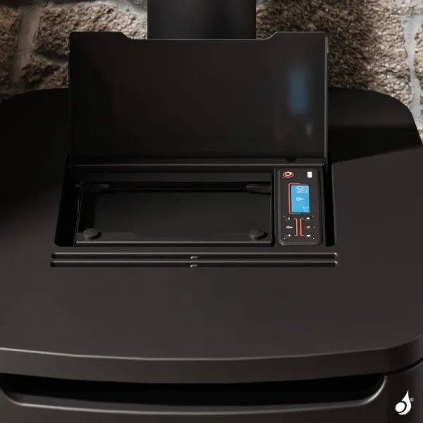 Poêle à Granulés étanche CADEL Hublot 6 Up-Twin Air Ventilé Puissance 6kW WiFi Sortie Fumée Supérieure Ø8/13cm – Image 3