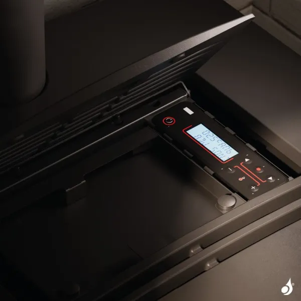 Poêle à Granulés étanche CADEL Magritte 6 Air Ventilé Puissance 6kW WiFi Sortie Fumée Supérieure – Image 3