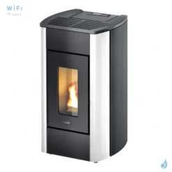 Poêle à Granulés étanche CADEL Perla 7 Air Ventilé Puissance 7kW WiFi Sortie Fumée Postérieure