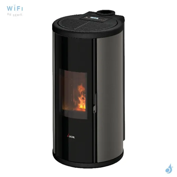 Poêle à Granulés étanche CADEL Sound 5 Up-Twin Air Ventilé Puissance 5.5kW WiFi Sortie Fumée Supérieure Ø8/13cm