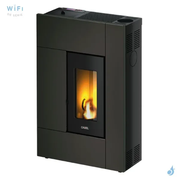Poêle à Granulés étanche CADEL Spirit 5 Up Air Ventilé Puissance 5.2kW A+ WiFi Sortie Fumée Supérieure