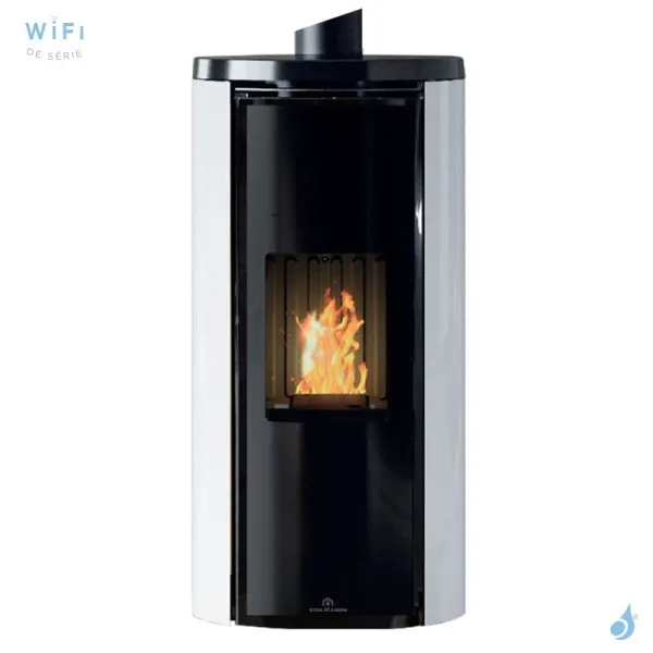 Poêle à Granulés étanche Edilkamin Celia Air Tight C Magic Puissance 7.2kW Wi-Fi Sortie Fumée Coaxiale Ø8/13 Cm – Image 2