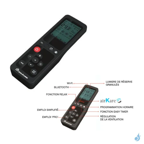 Poêle à Granulés étanche Edilkamin Celia Air Tight C Magic Puissance 7.2kW Wi-Fi Sortie Fumée Coaxiale Ø8/13 Cm – Image 3