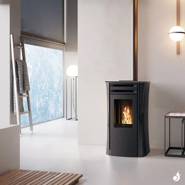 Poêle à Granulés étanche Edilkamin Dania Air Tight C Puissance 6kW Sortie Fumée Coaxiale Ø8/13 Cm – Image 4