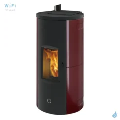 Poêle à Granulés étanche EK63 Like80 Céramique Puissance 7.6kW Sortie Fumée Supérieure Ø8cm