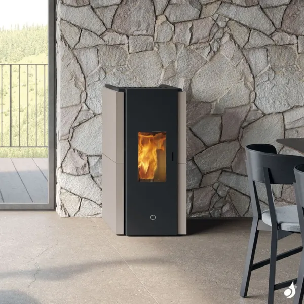 Poêle à Granulés étanche EK63 Zone80 Puissance 7.6kW Sortie Fumée Postérieure Ø8cm – Image 3